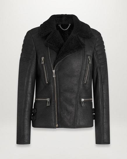 Veste En Peau De Mouton Belstaff Homme Fraser Noir France HG2869140